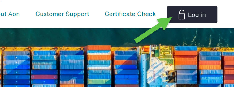 Image of where to find the login button